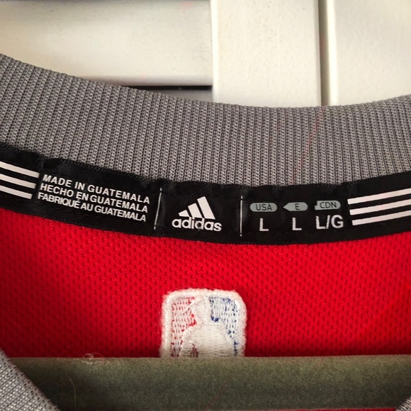 Adidas Houston Rockets Jersey Trevor Ariza #1 red white and gray Large NWT - Picture 6 of 7